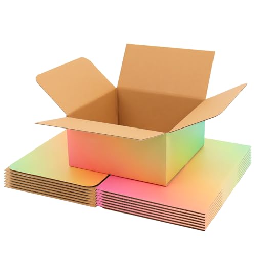8x8x4 Shipping Boxes Medium Set of 30, Gradient Corrugated Cardboard Box, Mailing Boxes for Packaging Small Business - color: Gradient, size: 8x8x4 Inch