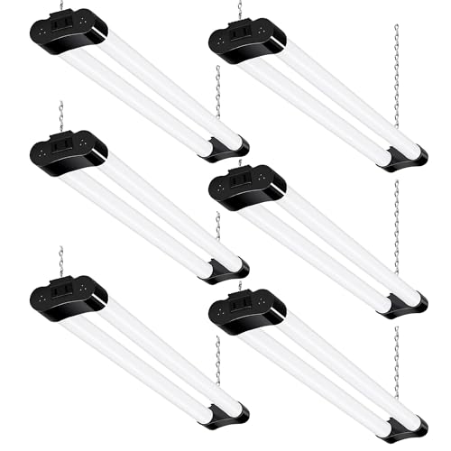 hykolity 2FT LED Shop Lights,22W (200W Equivalent) 2400LM,6 Pack - color: Black, size: 2FT-6pack