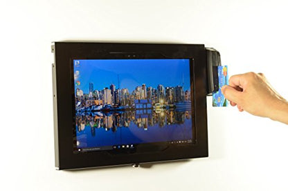 TABcare Locking Wall Mount Metal Enclosure for Acer Switch Alpha 12 - Kiosk, POS, Store, Show Display (Black w Dynamag Adapter) - color: Black w Dynamag Adapter