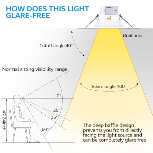 TORCHSTAR 8-Pack 5CCT 6 Inch LED Recessed Light Canless, White - color: White-5CCT, size: 6 Inch