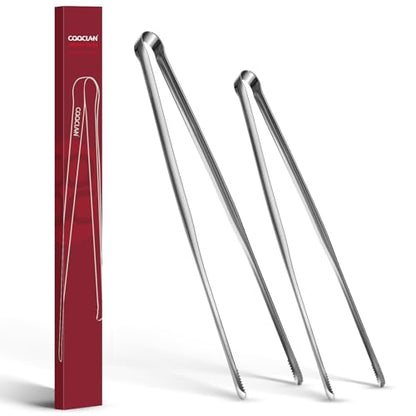 Precise Serrated Non-Slip Tips Cooking Tongs 2 Set (9.5" & 11.5") - size: 9.5"+11.5"