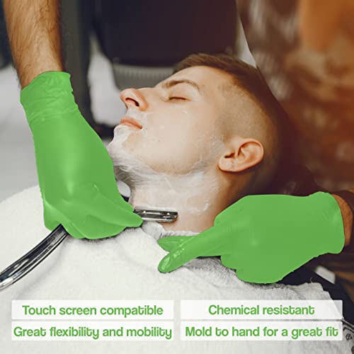 L3 Level 3 Nitrile Gloves - Professional Heavy Duty Disposable Gloves - Latex Free - Fits Snug - Box of 100 - color: Lime, size: Large (Pack of 100)