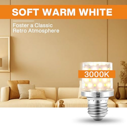 4Pack 900Lumen E26/E27 3 Way LED Bulb, 10W 3 Light Mode Dimmable - color: Warm Light