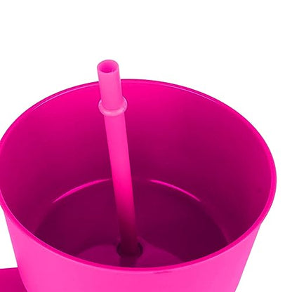 Stadium Tumbler With Snack Bowl 2 In 1 Beverage Cup Top Snack Bowl For Movie Leakproof Snack Tumbler With Straw Portable Reusable Snack And Drink Cup For Home Travel