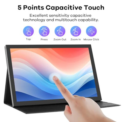 Hosyond 10.1" LCD Touchscreen IPS Monitor 1280x800 Portable Screen HDMI Display Built-in Speakers with Shell for Raspberry Pi 5/Pi 4/3B+ Xbox PS4 Windows 7/8/10 - size: 10.1" Display-S