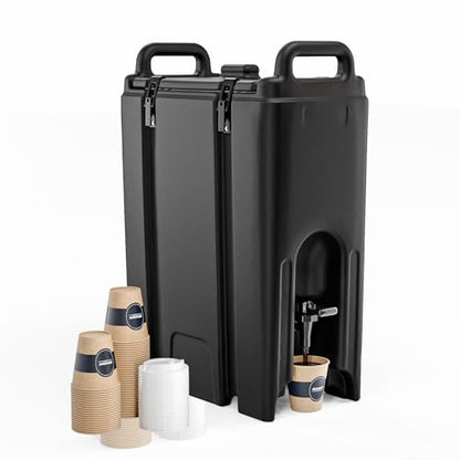 ROVSUN 5Gallon Insulated Beverage Dispenser Ice and Hot Drink Server - size: 5 Gallon