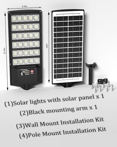 Ofuray Solar Lights Outdoor, Dusk to Dawn Street Lights with Remote 4Pack