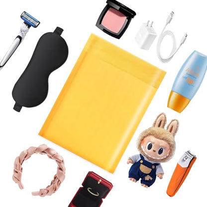 105Pack Yellow 6x10inch Kraft Bubble Mailers Small Business Mailing Packages Self-Sealing Paper Envelopes, Mailer Shipping Padded Envelopes with Strong Adhesion for Jewelry Makeup Supplies - size: 6x10-105pcs