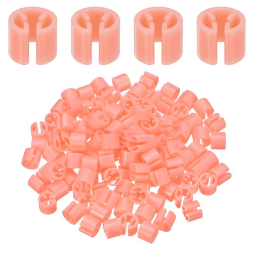 uxcell 240Pcs Clothes Hanger Size Markers,Fit 3-5mm Rod Tags,Light Pink - color: Light Pink
