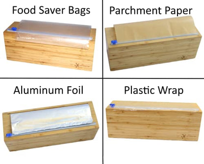 Large Vacuum Sealer Bag Roll, Food Wrap Dispenser with Slide Cutter - size: LDispenserOnly