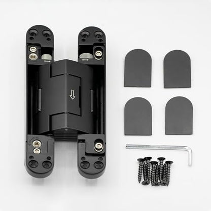 Self-Closing Hidden Hinge – Heavy-Duty Metal, Durable, Concealed Design, Supports Commercial & Residential Doors, Suitable for Interior & Exterior Use (1)