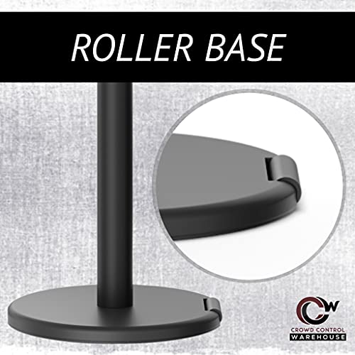 Trafford Industrial RBB-100 Retractable Belt Barrier Stanchions, Set of 2 - color: Red with "CAUTION - DO NOT ENTER" White Letters, size: 7.5 ft