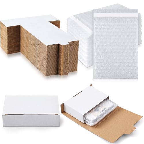 Marspark 50 Pack Small Shipping Boxes 5.51x3.27x1.38 Inches, White - color: White