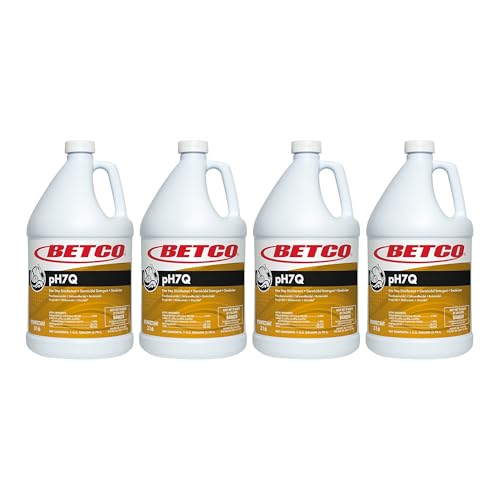 Betco Ph7q Dual Neutral Disinfectant Cleaner, Lemon Scent, 1 Gal Bottle, 4/carton
