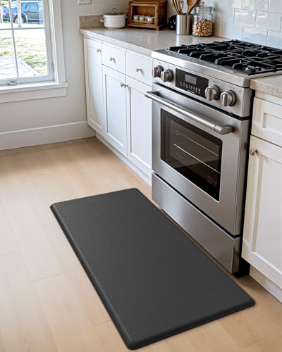 DEXI Anti Fatigue Kitchen Floor Mat Cushioned Standing Runner 48x20, Black - color: Black, size: 48"L x 20"W x 0.7"Th