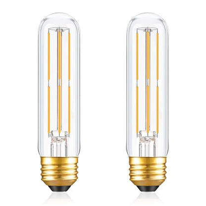 Dimmable E26 T10 LED Bulb Tube Light Bulbs 6W,2700K Solf White 600LM - color: Warm White 2700k, size: 5 Inch-2 Count
