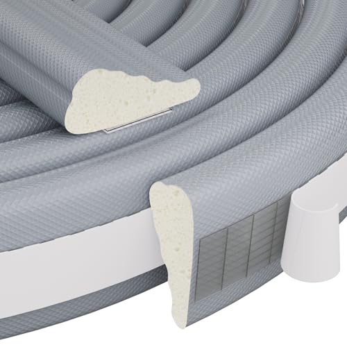 118" Gray Wedge Weather Stripping Door Seal, Foam Door Gap Seal - color: Gray, size: 118"