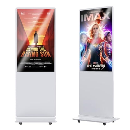 49'' Digital Signage Display Smart Android LCD Sign Kiosk Electronic Menu Board Advertising Display Screen Monitor HDMI WiFi USB 4K Media Video Player (Non Touch Screen,White) - color: White, size: 49-Inch, style: Non-touch Screen