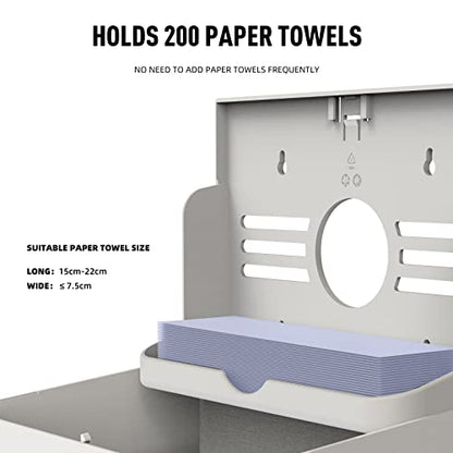 Paper Towel Dispenser Wall Mount, Adhesive No Drilling Multifold Trifold C Fold Commercial Hand Towel Dispenser,Gold - color: Gold