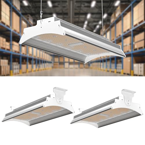 Lightdot 2FT Linear LED High Bay Shop Lights, 250W 2 Pack ETL Certified