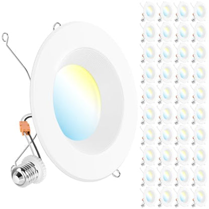 Sunco 40 Pack 6 Inch Retrofit LED Recessed Lights, 5CCT, 13W=100W Dimmable - size: 6 Inch (40 Pack)