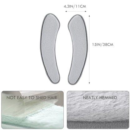 Thick and Warm Toilet Seat Cushion Cover - with Sticky Toilet Seat Cushion - Washable and Reusable Mat for Winter - Double Flap Separation, TPR Back Adhesive, Soft and Protective (Grey) - color: Gray