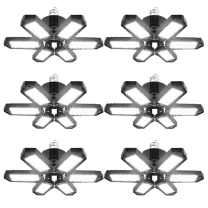 LED Garage Lights Bulb 6 Pack 180W Led Screw in Garage Lights 18000LM 6500K Bright LED Garage Ceiling Lights Deformable Garage Shop Light for Attic Basement Workshop Screw in E26 E27 Base - size: 6 Pack