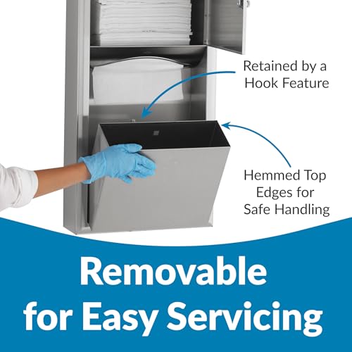 Bobrick B-3699 Paper Towel Dispenser & Waste Receptacle, Surface-Mounted