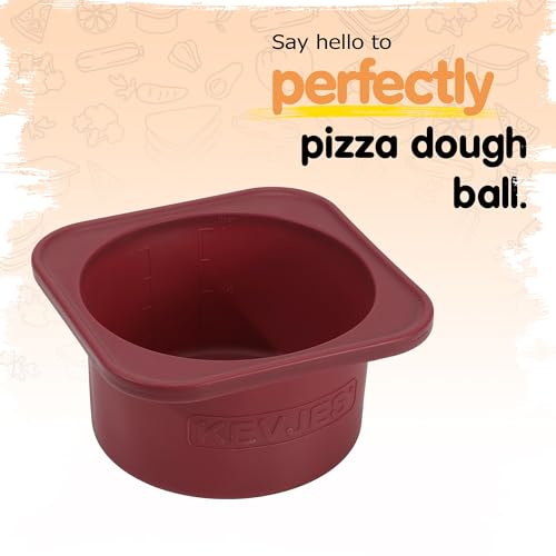 PLUS 1000ml Pizza Dough Proofing Containers, 2-Pack, Cranberry - color: Cranberry