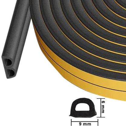 Weather Stripping Door Seal Strip, 32.8Ft Windows Insulation Tape, Black - color: Black, size: 32.8Ft