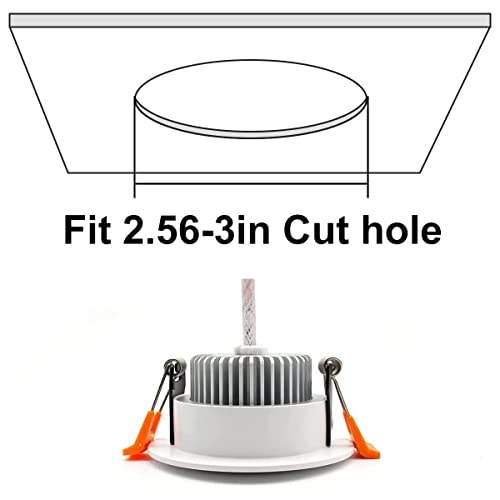 3 Inch LED Recessed Lighting, 5W Dimmable Downlight 40W Halogen Equivalent, 2700K Ultra Warm White, CRI 80+ LED Downlight Ceiling Light with LED Driver, Recessed Lights 1 Pack - color: 2700k (Ultra Warm White), size: White-3Inch-1Pack