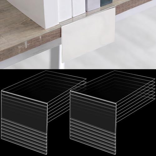 Containlol 15 Pcs Clear Plastic Shelf Label Holders, 5.1 x 3.2 Inch - size: 5.1 x 3.2 Inch