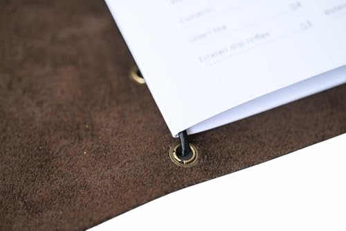 Inko Horeca - Leather Menu Holder - Soft Folding Menu Covers - Custom Menu Cover for Restaurant with Embosing - Cafe Menu Folder Book for Bar - Drink Menu (Brown)
