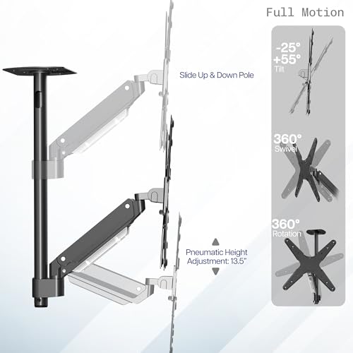 VIVO Black Ceiling TV Mount for 17-55 in Screens, MOUNT-VC02A