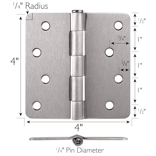 Design House Interior Door Hinge, 4", Satin Nickel - color: Satin Nickel