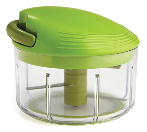 Kuhn Rikon Pull Chop, Vegetable Chopper with Stainless Steel Blades, Food Chopper with Non-Slip Base, Easy to Use Fruit Cutter and Onion Chopper, Essential Kitchen Accessories 650ml - size: 3-Cup
