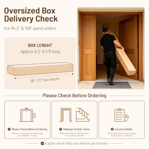 Amsleekey 4-Pack 108″x11″ Acoustic Wood Wall Panels, 8 Hooks, Dark Walnut - color: Dark Walnut, size: 108 x 11 in - 4 pcs