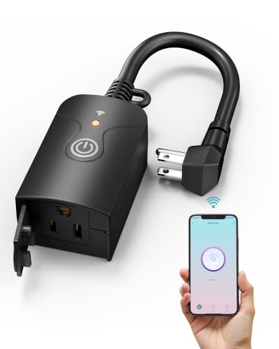 HBN Outdoor Smart WiFi Plug, Heavy Duty 1 Grounded Outlet Timer, 1 Pack - style: 1 Outlet-1PC