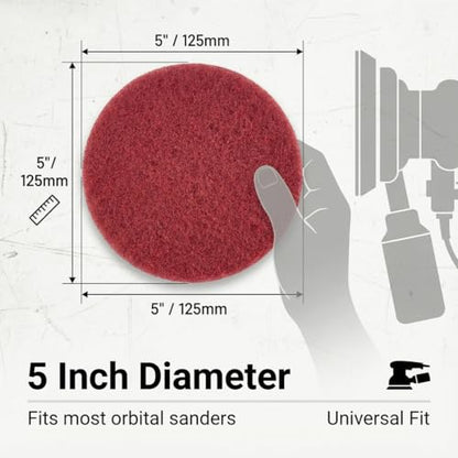 20 Pcs 5" Mixed Grit Drill Brush Scrubber Scouring Pads - style: Multicolor - Mixed Grit