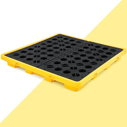 Thyle Spill Containment Platform with Drain Anti Slip Large Plastic Containment Tray Leakproof Detachable for Industrial Uses (1 Pcs,51 x 51 x 6 Inches) - size: 51 x 51 x 6 Inches