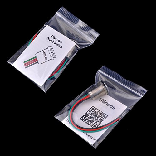 Touch Switch UT19T1 Stepless Dimming Switch DC 6V to 24V Blue LED Suitable for 19mm 3/4" Mounting Hole - color: Stepless Dimming