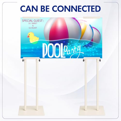 Honoson 5 Pcs Poster Stands for Display Heavy Duty Sign Holder, White - color: White