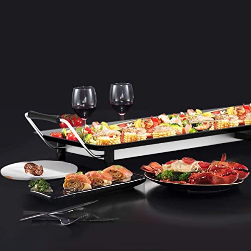 HAPPYGRILL 35" Electric Griddle Teppanyaki Grill, 2000W Nonstick Griddle