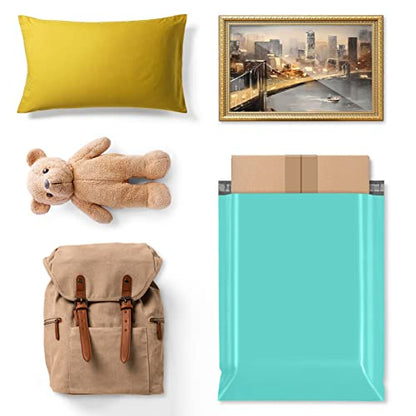 Fuxury Poly Mailers 19x24" 50 Pcs,Large Shipping Bags Embossed Dots Teal - size: 19x24'' 50pcs