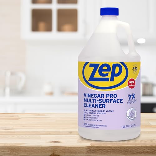 Zep All-Purpose Cleaner With Vinegar - 1 Gallon (Case of 4) R48410 - Gentle for Everyday Use - size: 128 Fl Oz (Pack of 4)