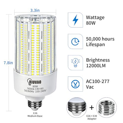 80W Led Corn Light Bulb E26/E39 Led Light Bulb Baylight