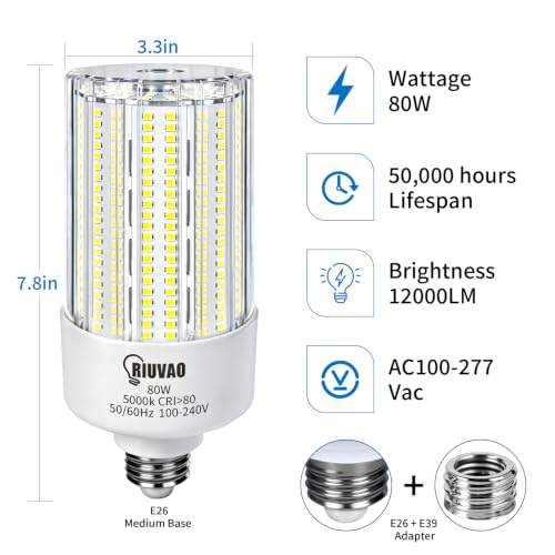80W Led Corn Light Bulb E26/E39 Led Light Bulb Baylight