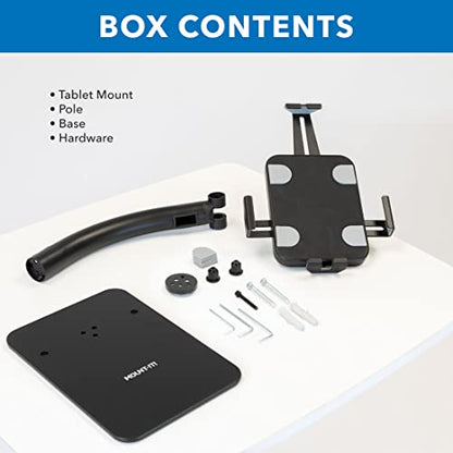 Mount-It! Anti-Theft Tablet Kiosk Countertop Stand, Universal Retail, Black