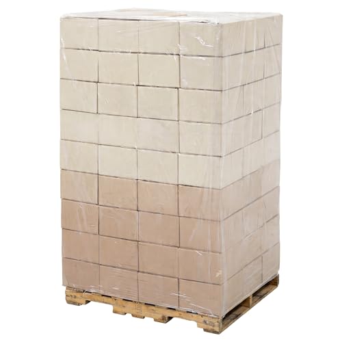 APQ Pack of 100 Plastic Pallet Covers 50 x 49 x 110. Clear Reusable Low Density Polyethylene Pallet Bag Covers 50x49x110. Thickness 2 mil. Ideal for Industrial Needs, Warehousing, Transportation. - size: 50" x 49" x 110" / 2 mil / 100 Pack