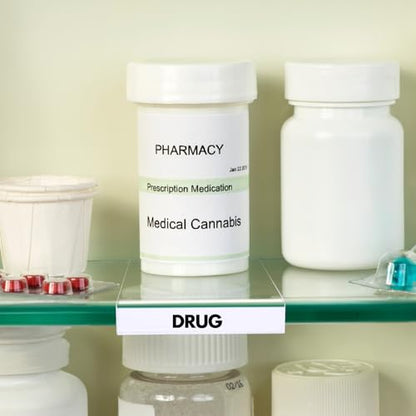 Containlol 30 Pcs PVC Shelf Label Holders with Insert Card, 6.5x3x0.6'' - size: 6.5x3x0.6''